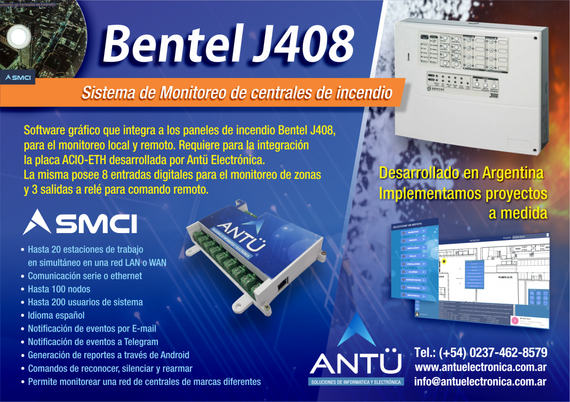 Bentel J408 antu electronica